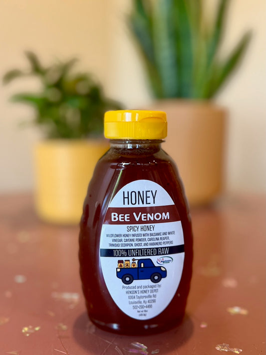Bee Venom Spicy Raw Honey, 16 oz.