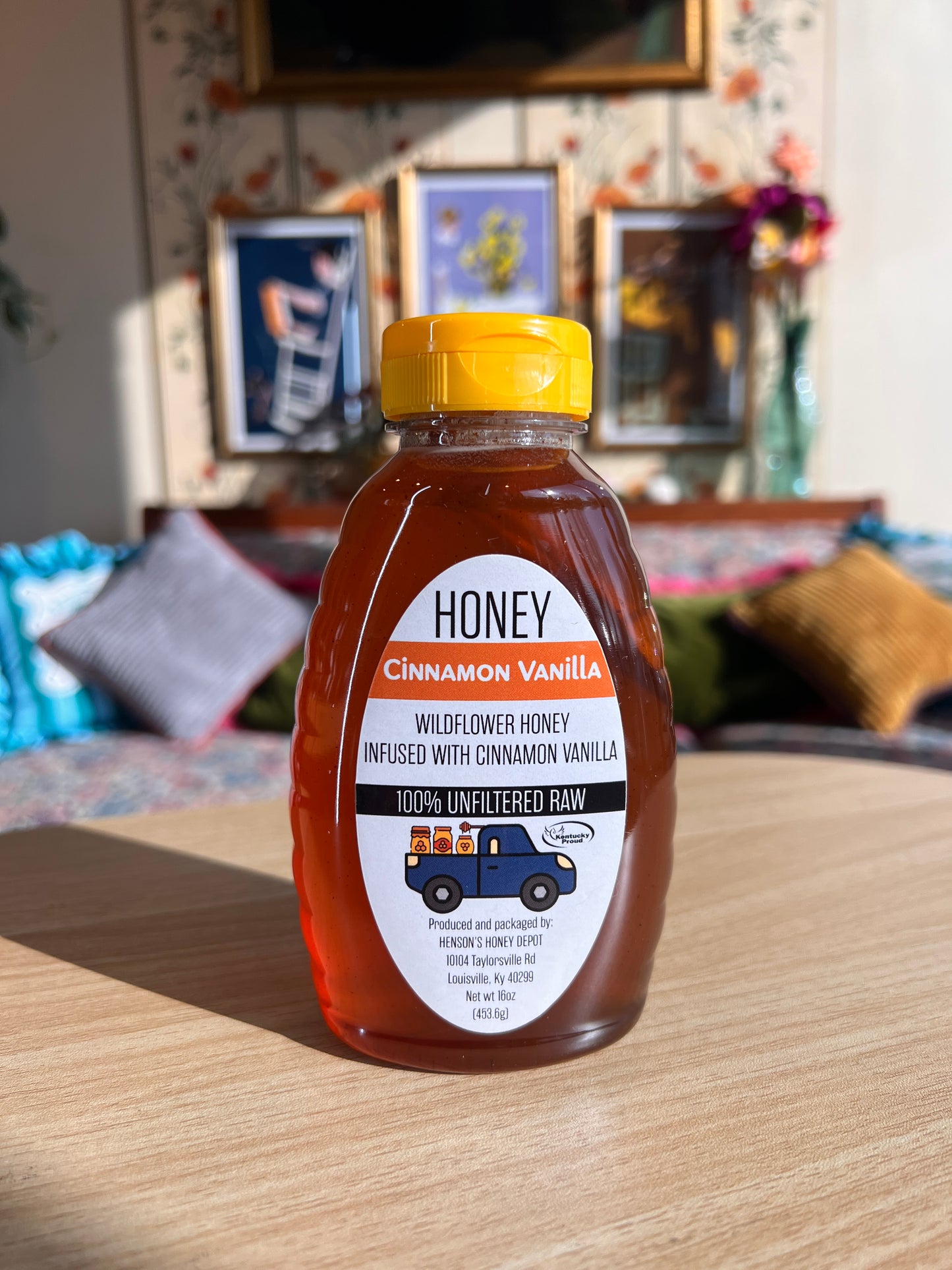 Cinnamon Vanilla Raw Honey, 16 oz.