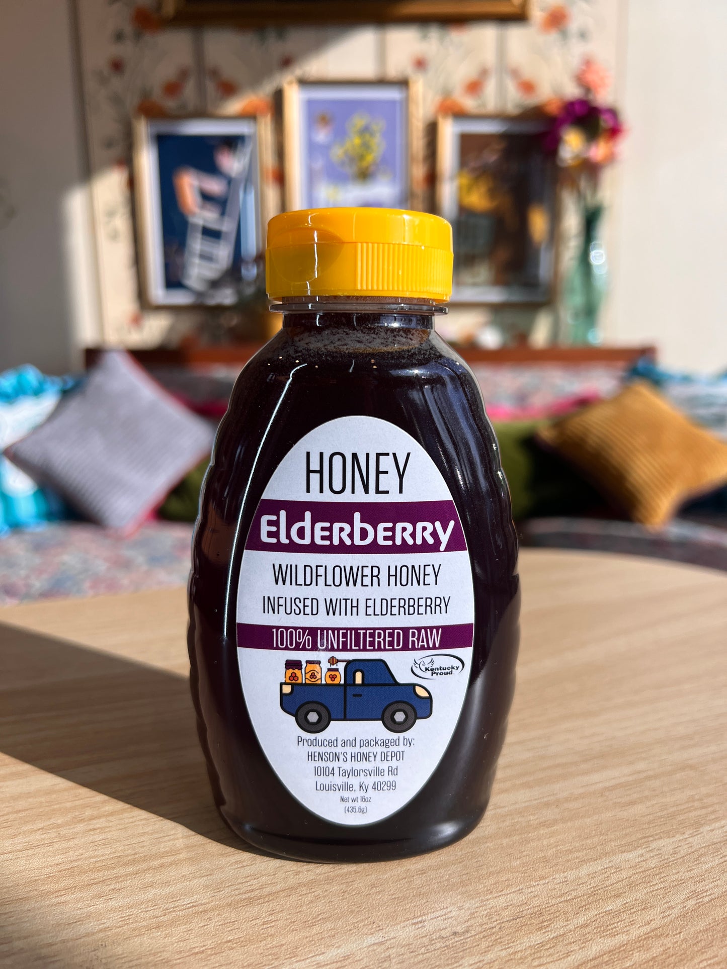 Elderberry Raw Honey, 16 oz.