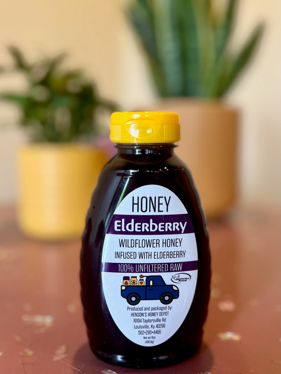 Elderberry Raw Honey, 16 oz.