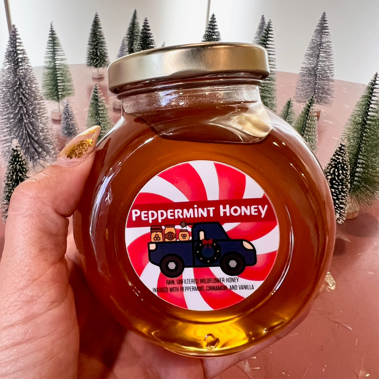 Holiday Peppermint Wildflower Honey, 12 oz.